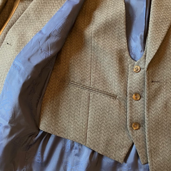 Vivienne Westwood Lightweight Wool Suit w/ Integrated Vest Slim EUR 54 XL - Picture 3 of 11